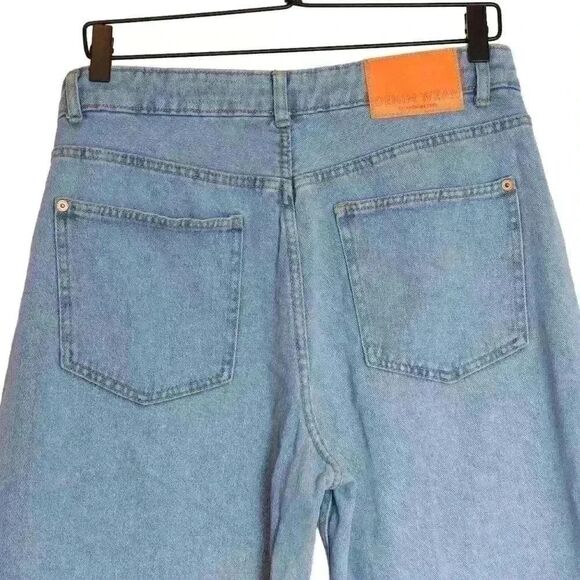 Lefties Brand Womens Denim Culottes in Light Indigo High Rise Wide Leg Size 32 - Picture 6 of 7